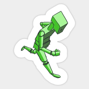 Robot Run Green Sticker